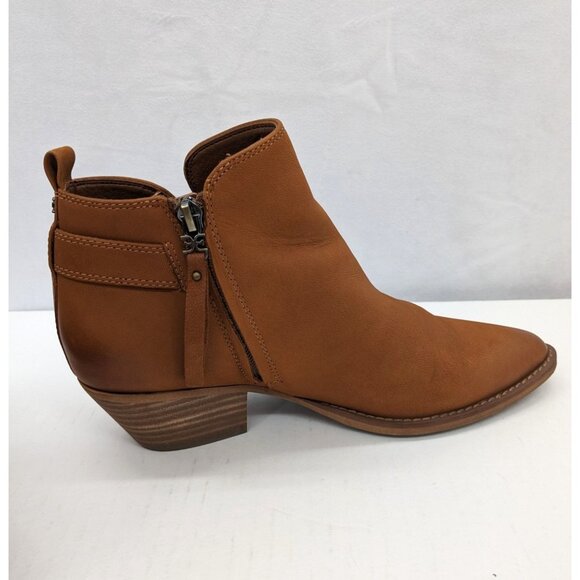 Sam Edelman Western Leather Ankle Booties Women Size 8 Boho Buckle Block Heel - Picture 9 of 13